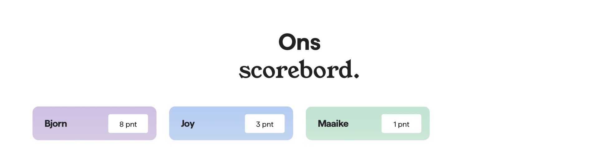 scorebord oktober